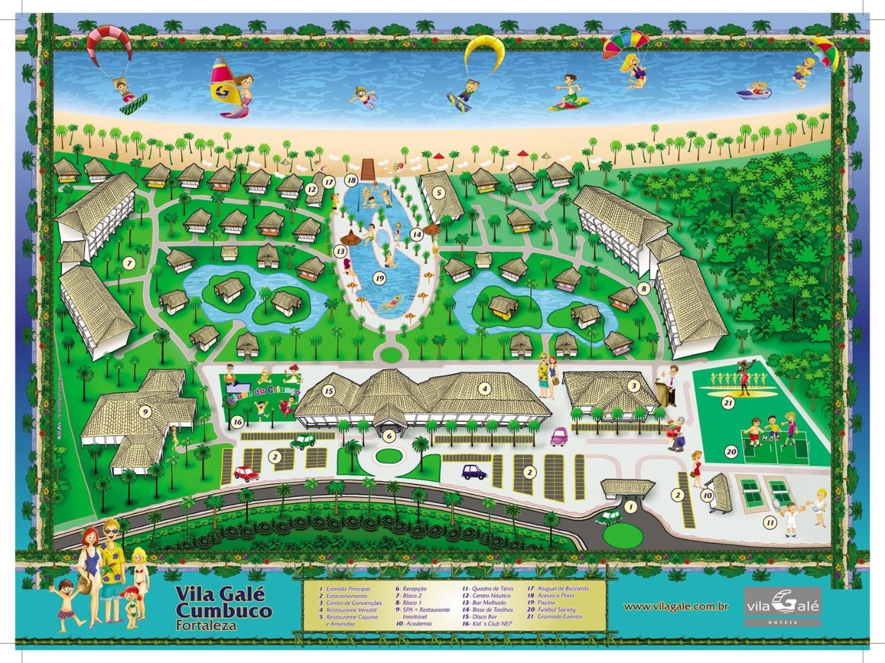 Vila Gale Resort Cumbuco Caucaia Eksteriør bilde Villa Gale Cumbúco resort map